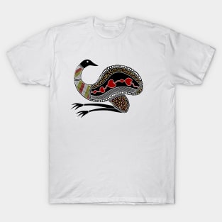 Aboriginal Art - Emu Red T-Shirt